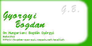 gyorgyi bogdan business card