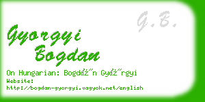 gyorgyi bogdan business card